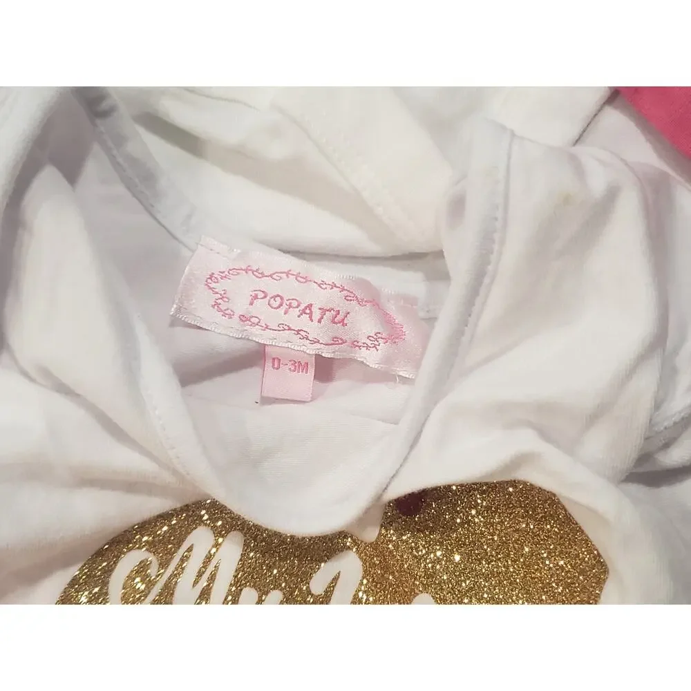 Gap Laura Ashley Gerber Popatu 0-3 Month Baby Onesie Clothes Bundle 1st Easter